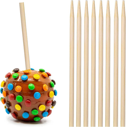 Wooden Caramel & Candy Apple Sticks – 7 Inch, 25 Count