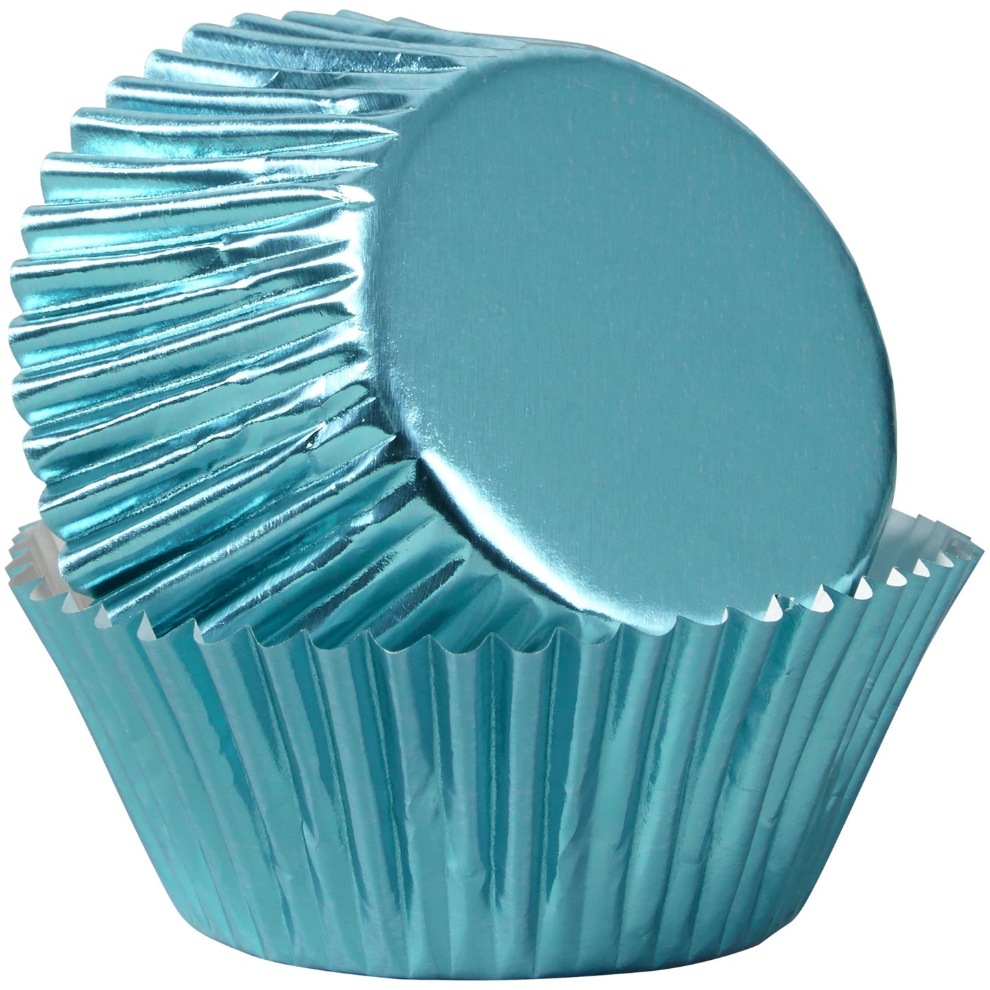 Cupcake Liners Standard Teal Foil 24-Count