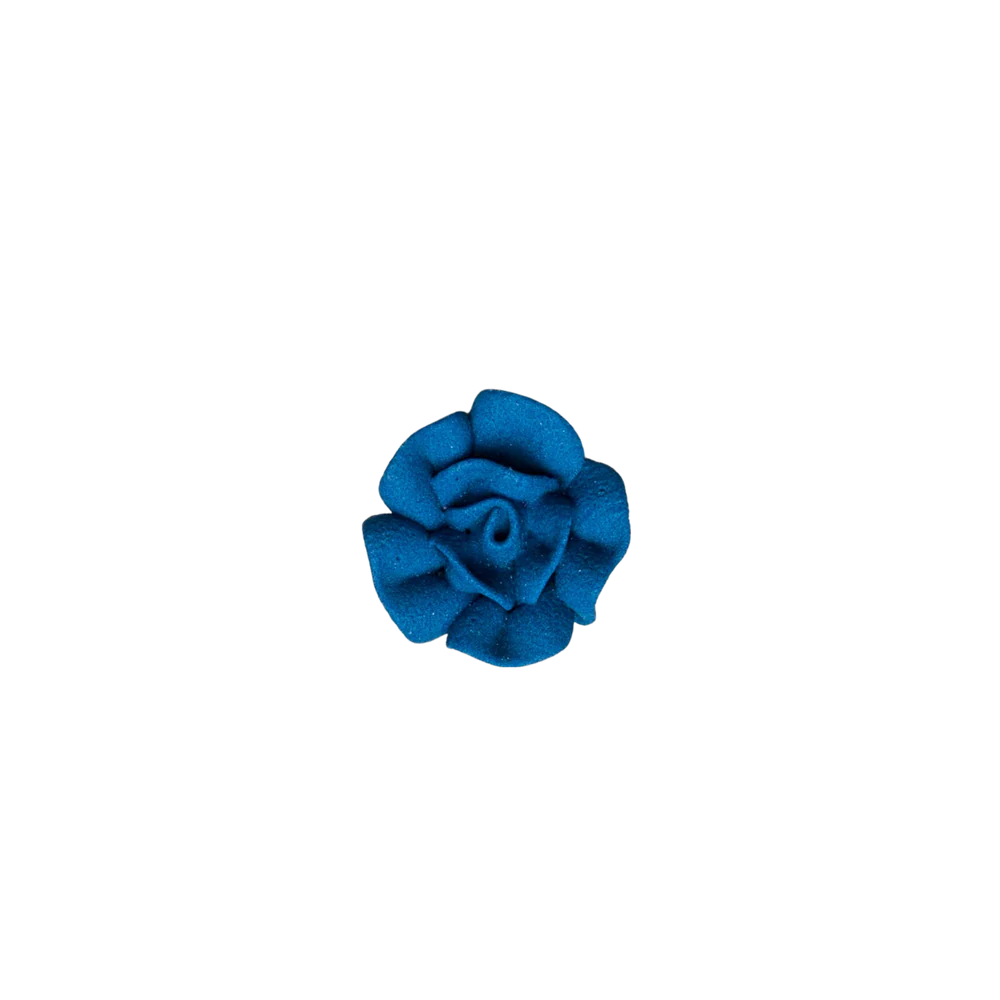 Royal Blue Mini Icing Roses – 1/2" Edible Cake & Cupcake Decorations, 8 Count