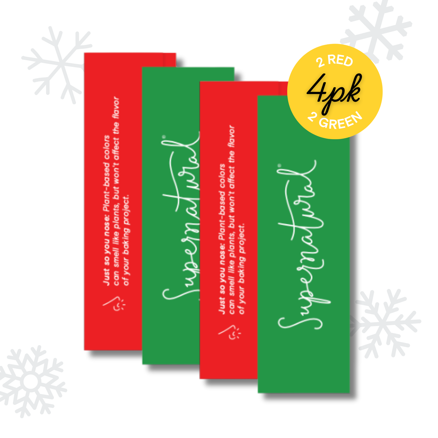 Supernatural Plant-Based Food Colors - Christmas Colors