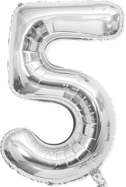 5in Silver Balloon Topper #5