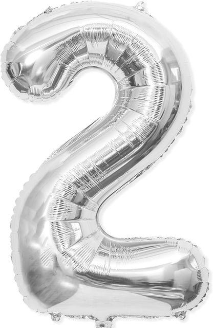 5in Silver Balloon Topper #2