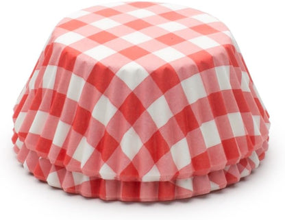 Fox Run Red Gingham Baking Liners 50 Count