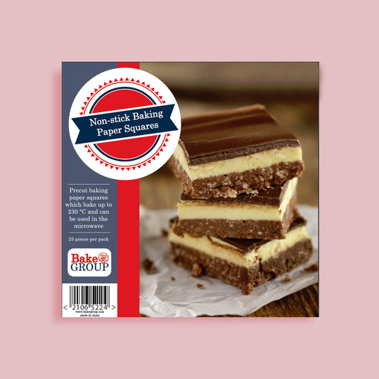Pre-cut Baking Paper 12" Square (Pack of 25)