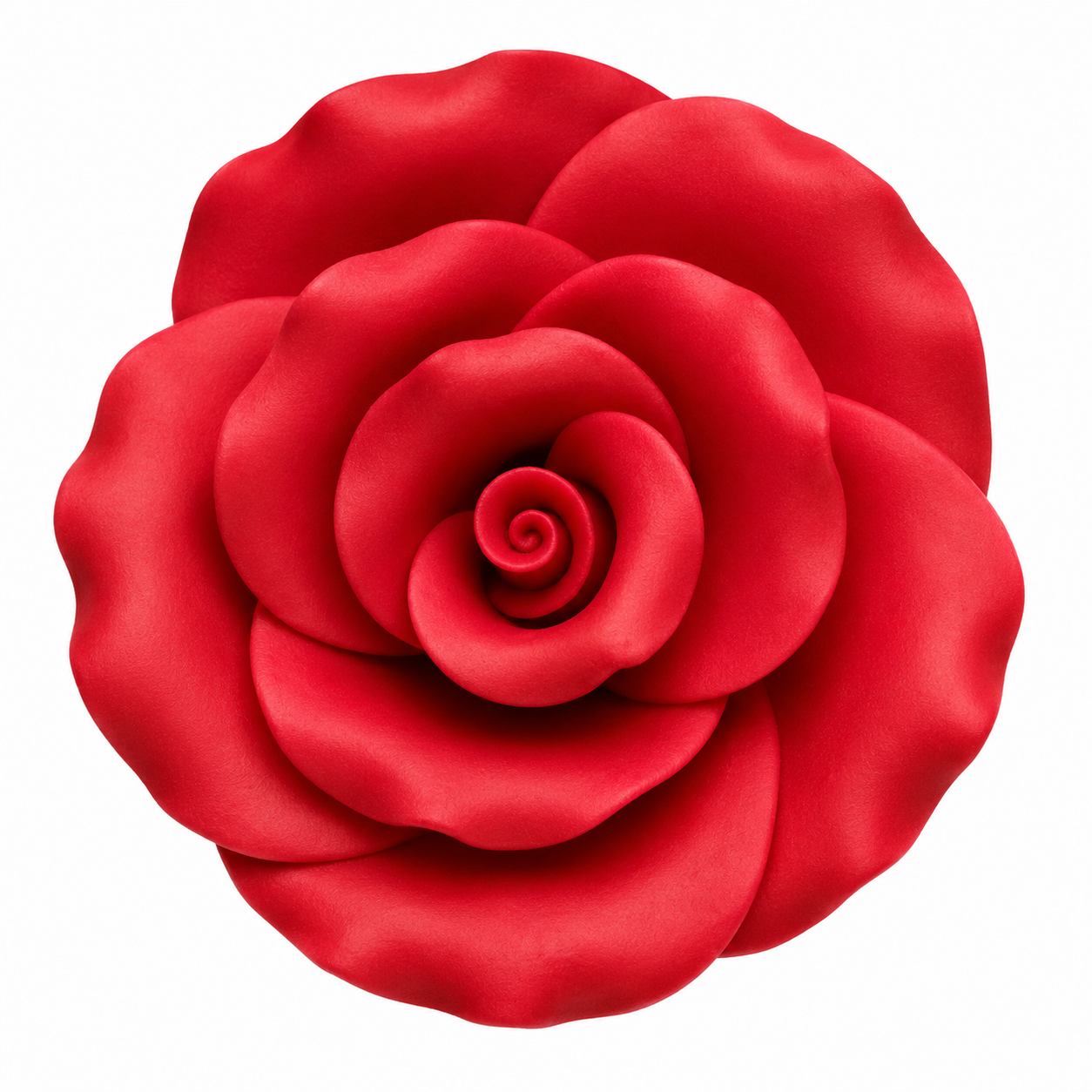Red Large Gum Paste Rose 2 Inch Edible Cake Decoration – 1 Count