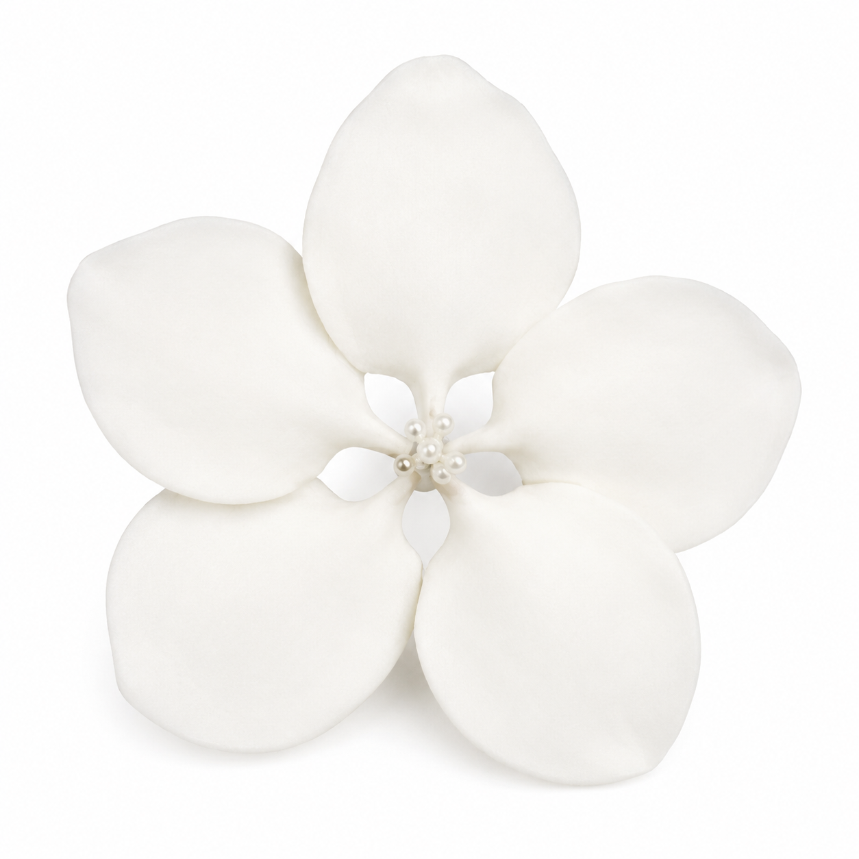 White Gum Paste Gladiolus Flower | 3" Wedding Cake Decoration