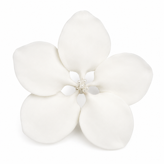 White Gum Paste Flower | 3" Gladiolus Wedding Cake Decoration