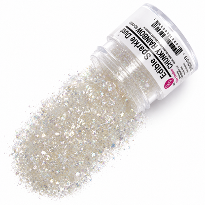 Edible Sparkle Glitter Chunky Rainbow .25 Oz