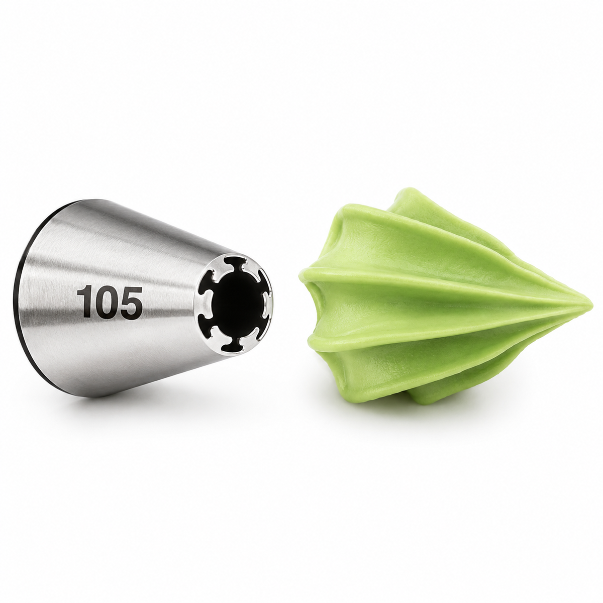 Shells, Rosettes & Textured Zigzags Piping Tip Wilton #105 Stainless Steel Cake Decorating Tip