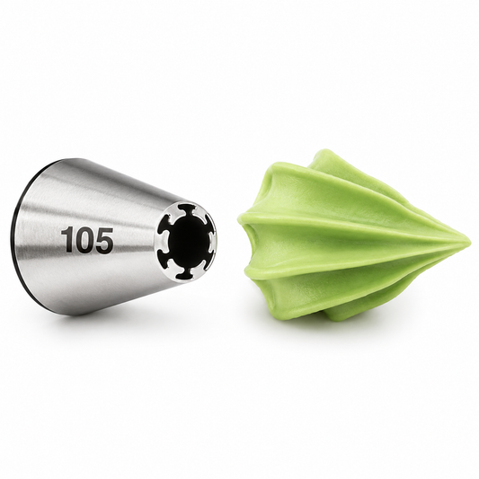 Shells, Rosettes & Textured Zigzags Piping Tip Wilton #105 Stainless Steel Cake Decorating Tip