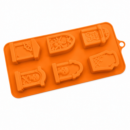 Tombstone Chocolate Mold – Halloween Silicone Candy Mold 6 Cavity