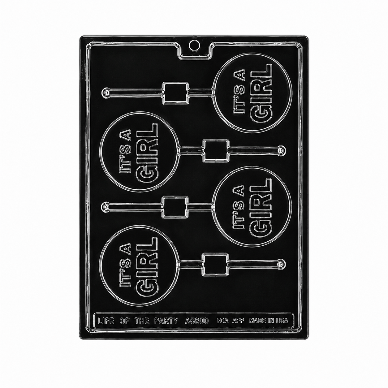It’s a Girl Lollipop Chocolate Mold – Baby Shower Candy Mold for Favors & Treats