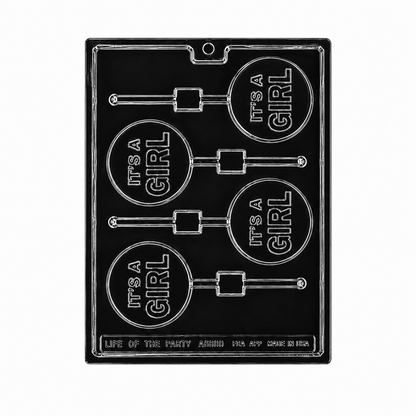 It’s a Girl Lollipop Chocolate Mold – Baby Shower Candy Mold for Favors & Treats