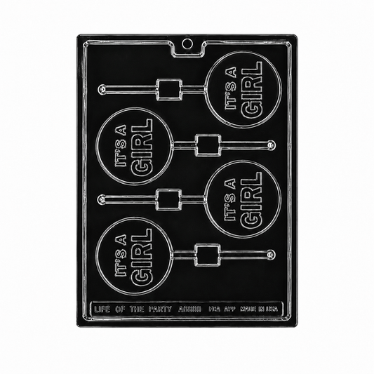 It’s a Girl Lollipop Chocolate Mold – Baby Shower Candy Mold for Favors & Treats