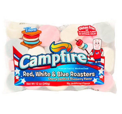 Campfire XL Marshmallows Red White Blue Roasters 12 oz