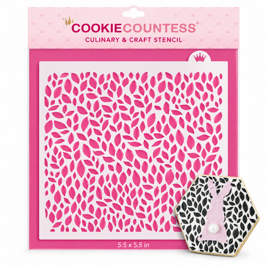 Leaf Pattern Cookie Stencil – Fall & Nature Cookie Decorating