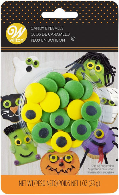 Wilton Green & Yellow Candy Eyeballs 1 Oz