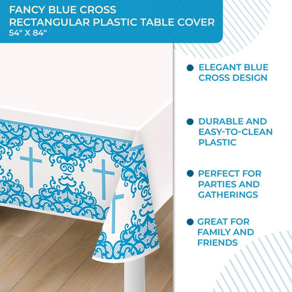 Cross Table Cover Blue