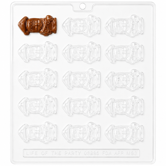 Graduation Cap Character Chocolate Mold | 15 Cavity Candy Mold for Party Favors