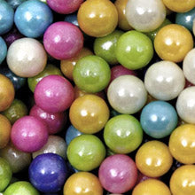 Rainbow Candy Pearls 8mm - Edible Cake Decorating Pearls, 2 oz