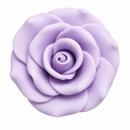 Lavender XL Gum Paste Rose 3 Inch Edible Cake Decoration – 1 Count