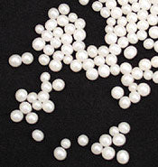 White Sugar Pearls 6mm – Edible Cake Dragees, 2 oz
