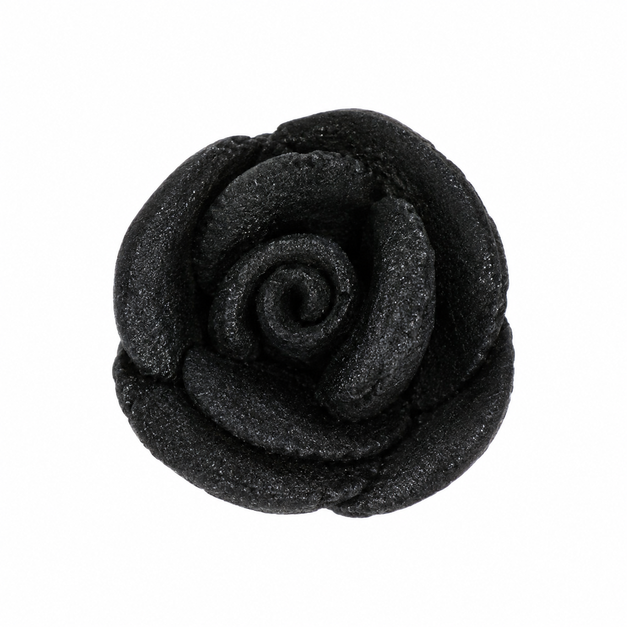 Mini Black Royal Icing Roses 1/2 Inch 40 Count