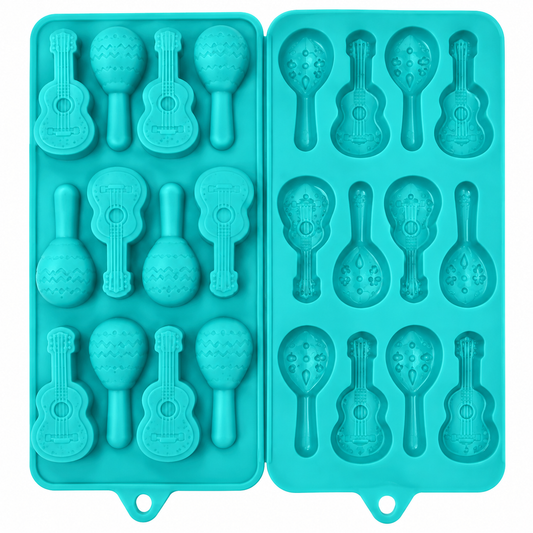 Day Of The Dead 12 Cavity Guitar Silicone Mold