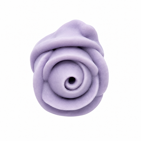 Lavender Mini Roses Icing Toppers 12 Count