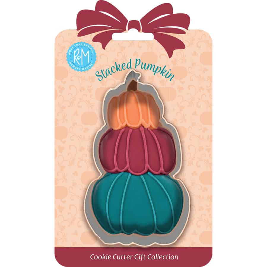 Stacked Pumpkin Cookie Cutter 4in Carded