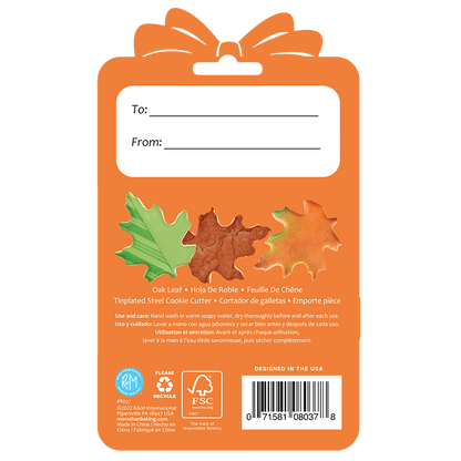 Oak Leaf Cookie Cutter 3.5in Carded