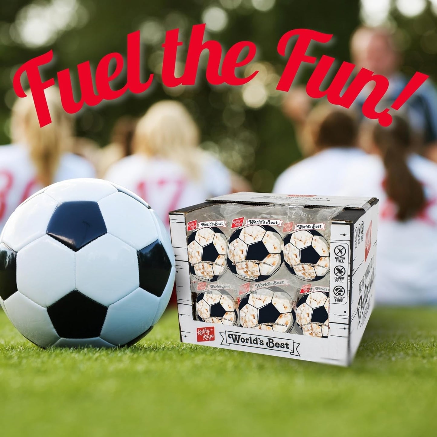 Kathy Kaye Soccer Sweet & Salty 1 oz. Popcorn Balls