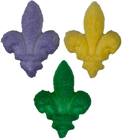 Edible Decorations Mardi Gras Fleur De Lys 12 Count