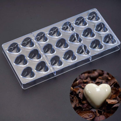 Professional Heart Polycarbonate Chocolate Mold