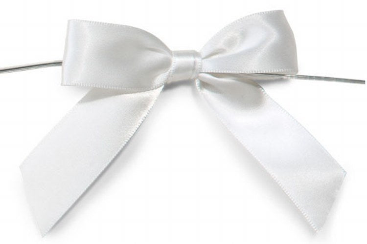 Small Bows White 10pk