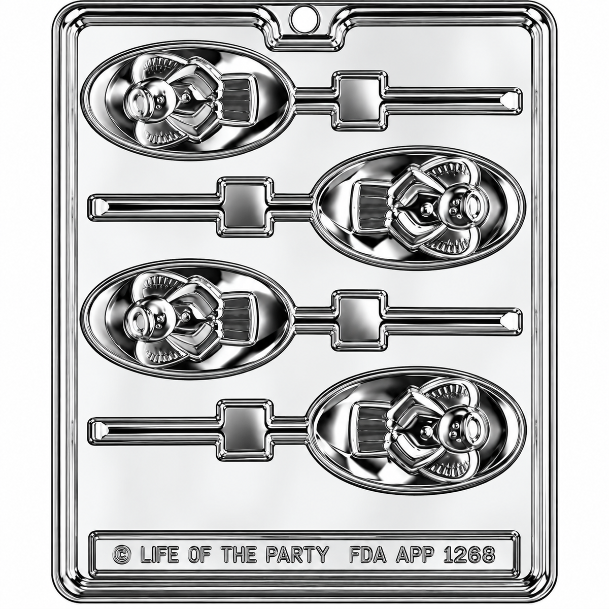 Angel Chocolate Lollipop Mold – Oval Religious Candy Mold