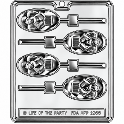 Angel Chocolate Lollipop Mold – Oval Religious Candy Mold