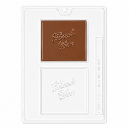 Thank You Candy Bar Mold – Chocolate Mold for Favors, Weddings & Events