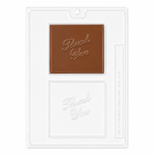 Thank You Candy Bar Mold – Chocolate Mold for Favors, Weddings & Events