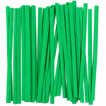 Green Twist Ties 100 count