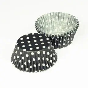 Cupcake Liners Standard Black Polka Dot 50-Count