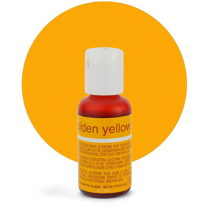 Chefmaster Gel Food Coloring .70 Golden Yellow – Cakewalk @Candyland Crafts