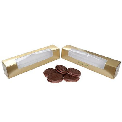 Gold Macaron Cookie Box With Window 5-Count