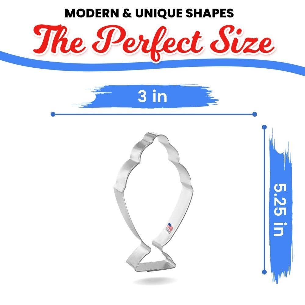 Ice Cream Sundae Cookie Cutter 5 in