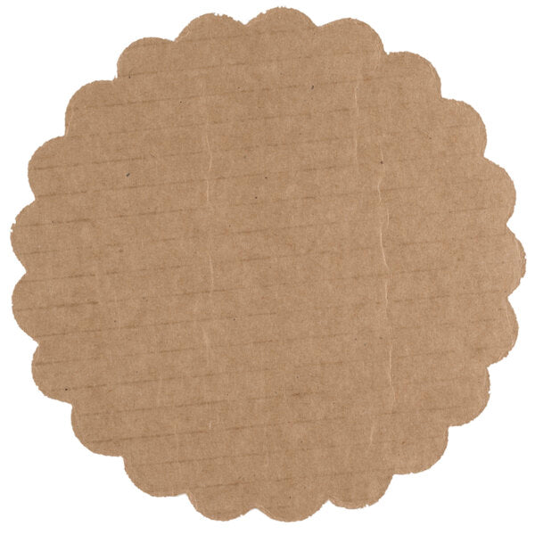 6" GOLD CORRUGATED CAKE CIRCLE SCALLOPED EDGE