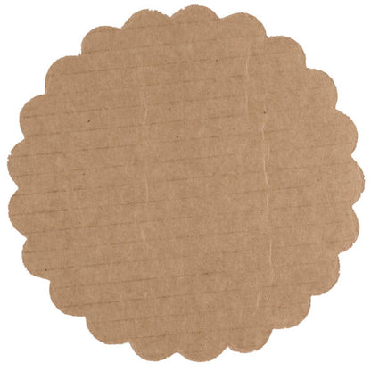 6" GOLD CORRUGATED CAKE CIRCLE SCALLOPED EDGE