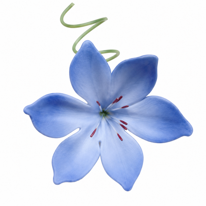 Blue Agapanthus Gum Paste Flowers 1 Inch Edible Cake Decorations – 3 Count