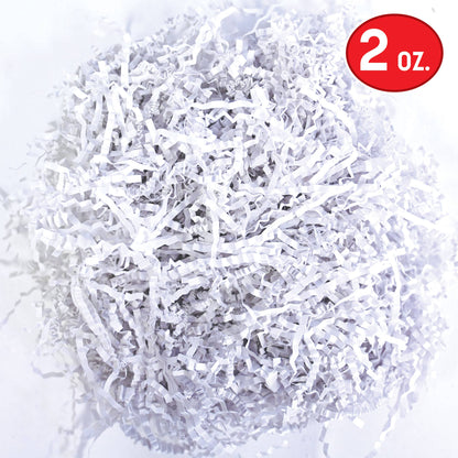 White Crinkle Paper Shreds 2 oz Bag