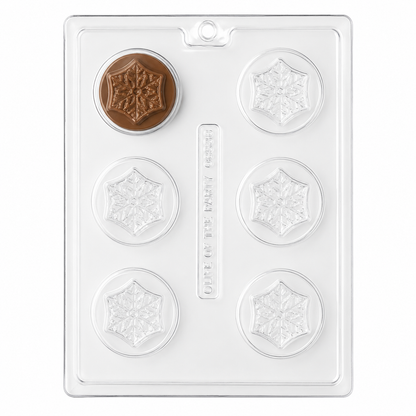 Snowflake Cookie Mold for Dipped Oreo Cookies 6 cavity