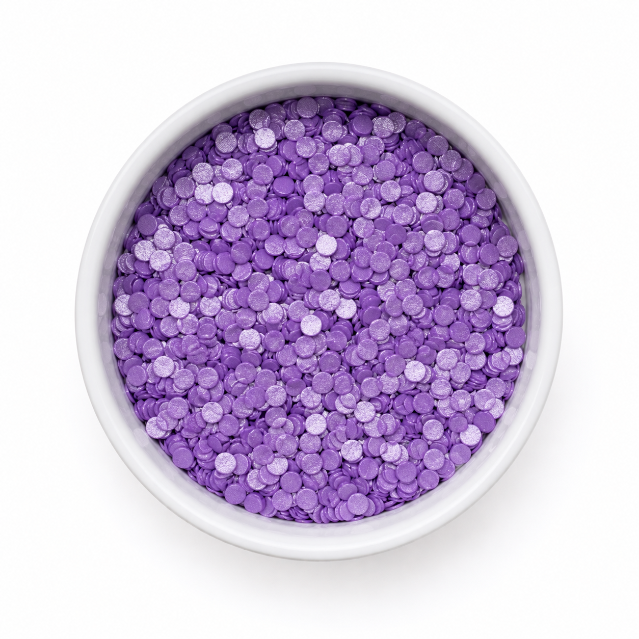 Large Dot Sprinkles –  Purple Pearl Sequin Confetti 4 oz